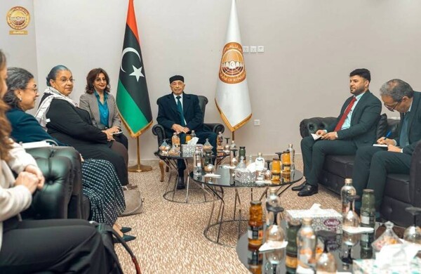 Libyan General Khalifa Haftar Meets Macron